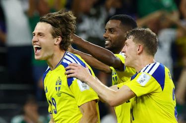 Mattias Svanberg anotó en la goleada de Suecia ante Túnez