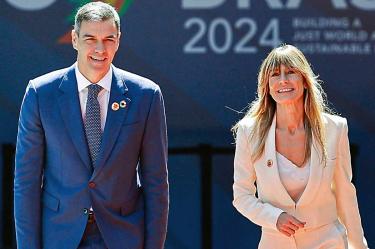 Pedro Sánchez y su esposa, Begoña Gómez