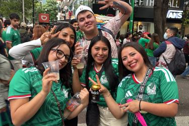 Personal de la Secretaría de Seguridad Ciudadana (SSC) de la Ciudad de México implementó filtros en las calles de ingreso al Ángel