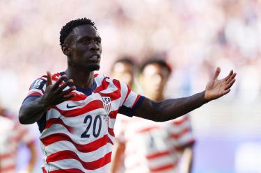 Folarin Balogun dejó a Estados Unidos con un hombre menos desde el minuto 63.