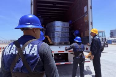 Se enviaron 2 mil toneladas de víveres diversos y equipo necesario para la población damnificada