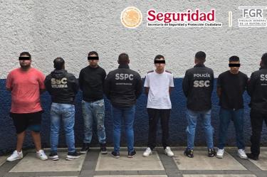 Los cuatro detenidos fueron puestos a disposición del Ministerio Público, quien definirá su situación jurídica