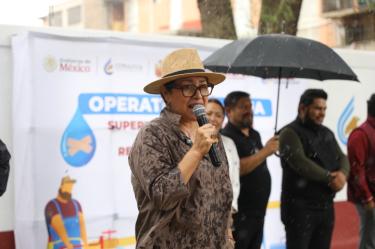 Ecatepec, Méx., a 09 de julio de 2026. La alcaldesa Azucena Cisneros Coss inauguró el pozo Las Fuentes, ubicado en la unidad del mismo nombre