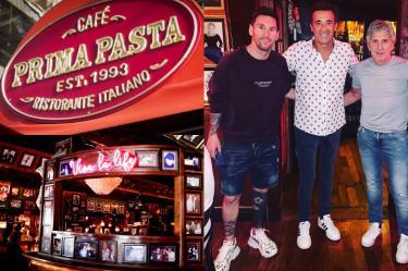 Lionel Messi se hace presente en el Café Prima Pasta de Gerardo “Gerry” Cea.