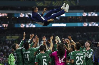 Andrés Guardado y jugadores de la Selección Mexicana durante el Mundial 2026.
