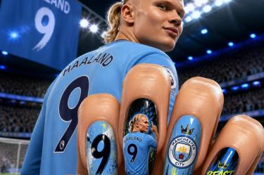 Manicura Haaland: el rostro del futbolista se vuelve tendencia de belleza, ¿te harías estas uñas?