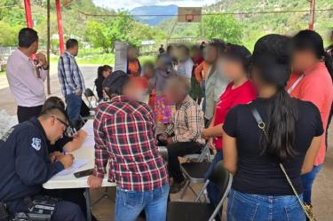Autoridades arribaron a la comunidad para implementar una jornada de atención integral..