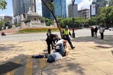 Elementos de la SSC intervinieron en los hechos para separar a los hombres y que no pasara a mayores