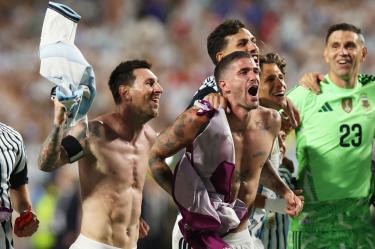 Lionel Messi celebró el pase de Argentina a semifinales del Mundial