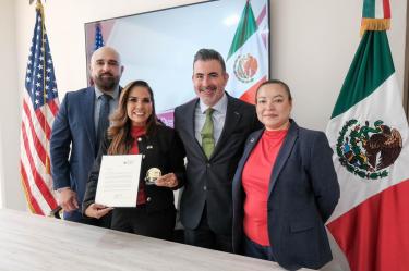 Mara Lezama encabezó la reunión con autoridades estadounidenses