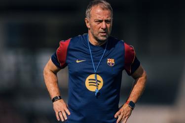Hansi Flick tuvo su primer entrenamiento con el Barcelona de cara a la temporada 2026-27
