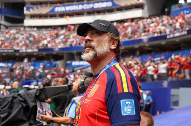 Javier Bardem acompañó a España en su camino a la Final del Mundial.