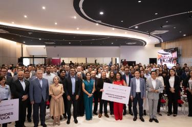 Durante el acto oficial, el mandatario estatal destacó que esta estrategia de financiamiento ha multiplicado por casi 10 el número de créditos otorgados en cuatro años
