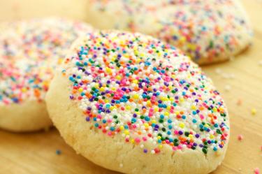 Receta de galleta con chochitos de colores