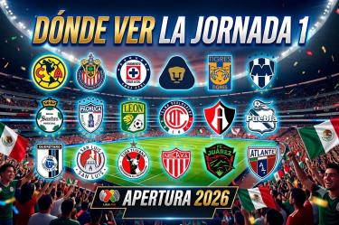 Dónde ver los partidos de la Jornada 1 del Apertura 2026
