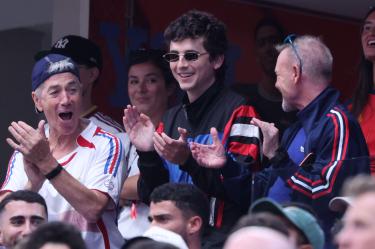 Timothée Chalamet en el partido Francia contra España