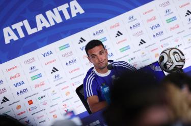 Lionel Scaloni, durante la rueda de prensa.