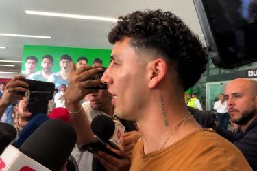 El mundialista, a su llegada a la Perla de Occidente.