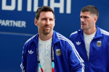 Jugadores de Argentina llegaron a Atlanta cantando y brincando en el bús