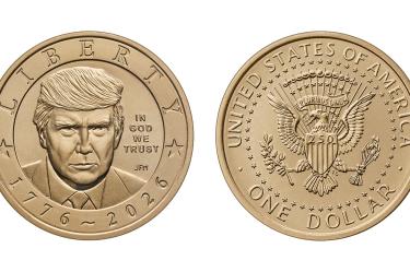 La legislación estadounidense prohíbe que las monedas lleven el rostro de personas vivas. Sin embargo, el Tesoro defiende su circulación.