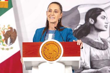 Claudia Sheinbaum, presidenta de México, durante su mañanera del 15 de julio de 2026.
