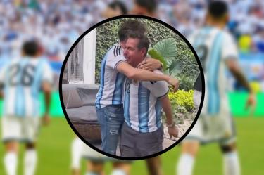 Yordi Rosado celebra triunfo de Argentina.