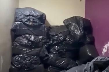 Así las bolsas con mariguana