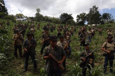Integrantes del CIPOG-EZ y la CRAC-PF en Chilapa exigen la liberación de Jesús Plácido Galindo y denuncian despojos del grupo Los Ardillos.