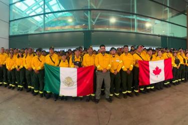 La Comisión Nacional Forestal (Conafor), realizó el cuarto despliegue de personal mexicano especializado en el manejo del fuego