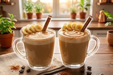 Banana Latte casero: receta fácil con plátano, café y leche