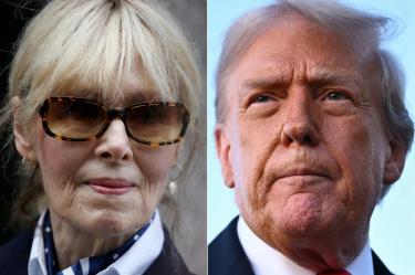 La escritora E. Jean Carroll el presidente estadounidense Donald Trump