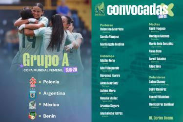 El Tri Femenil de Doriva Bueno es conformado por 21 jugadoras para el Mundial sub 20 en Polonia.