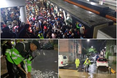 Lluvias azotan surponiente y oriente de CDMX; afectan servicio en Línea A