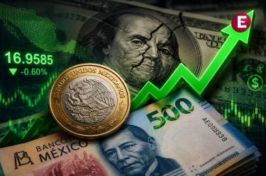 Peso mexicano se aprecia frente al dólar y cotiza en 16.9585 pesos por dólar ante el debilitamiento de la divisa estadounidense.