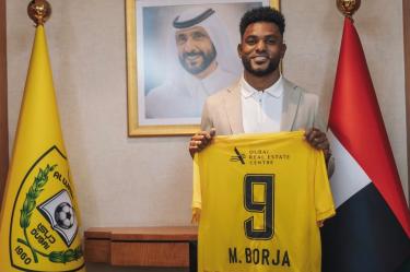 Miguel Borja ha jugado para el Al-Wasl de los Emiratos Árabes Unidos.