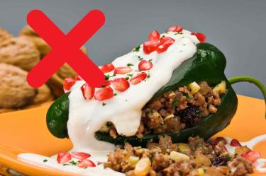 Cómo identificar los chiles en nogada falsos