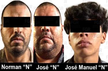 Los imputados fueron identificados como José Yobani Arias Medina, José Manuel Pérez Sánchez y Norman Aurelio Servín Mena.