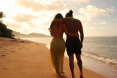 Kim Kardashian y Lewis Hamilton de vacaciones.