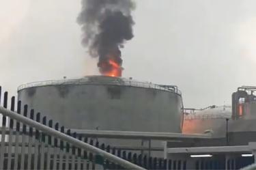 Pemex incidente en la Terminal de Almacenamiento Pajaritos