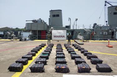 Las acciones forman parte de la “Operación Jaguar Frontera Sur”, estrategia naval dirigida a reforzar la vigilancia marítima y contener el traslado de estupefacientes a territorio nacional.