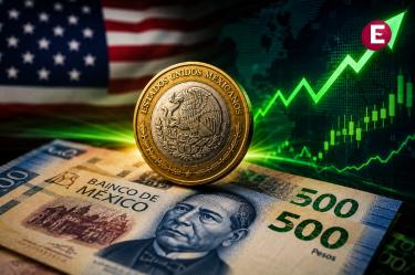 Peso mexicano se fortalece frente al dólar y cotiza por debajo de 17 pesos por unidad.