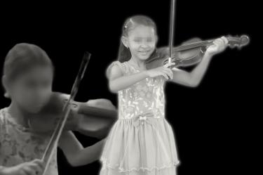 Romina Rivera, niña prodigio del violín.