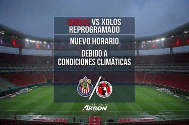 Condiciones climáticas obligaron a la reprogramación del partido entre Chivas y Xolos correspondiente a la Jornada 5 del Apertura 2026.