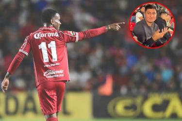 Helinho celebra gol de Toluca en la Jornada 5 del Apertura 2026 y aficionaod presume notificación previo al tanto de los 'Diablos'.