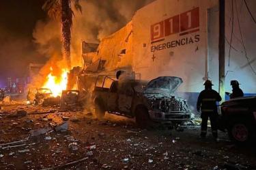 Imagen del ataque en Comandancia en Zacatecas