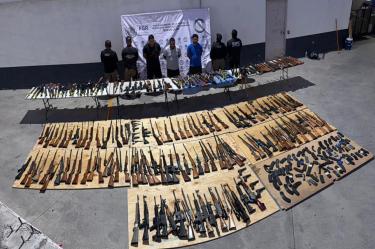 Armas aseguradas en Sabinas Hidalgo