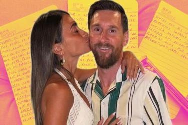 Carta de Antonela a Messi.