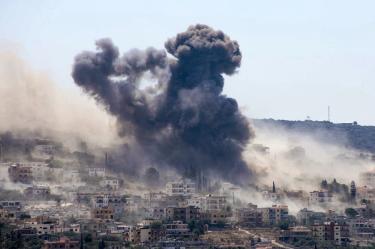 Una serie de ataques aéreos israelíes contra la zona de Al-Mansouri.