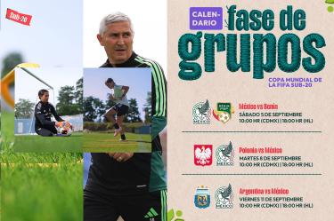 México forma parte del Grupo A en el Mundial femenino de Polonia 2026, mismo que se jugará del sábado 5 al domingo 27 de septiembre.