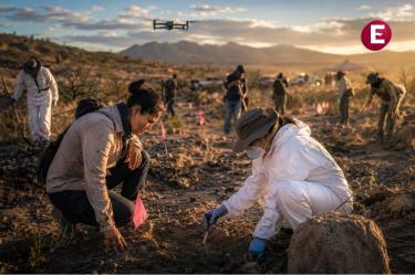 Brigadas de búsqueda y especialistas forenses realizan labores para localizar personas desaparecidas en México